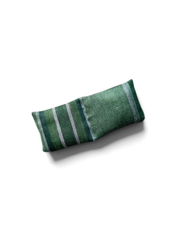 Pisa Design - Hoitava silm&auml;tyyny,  vihre&auml; harmaa raita